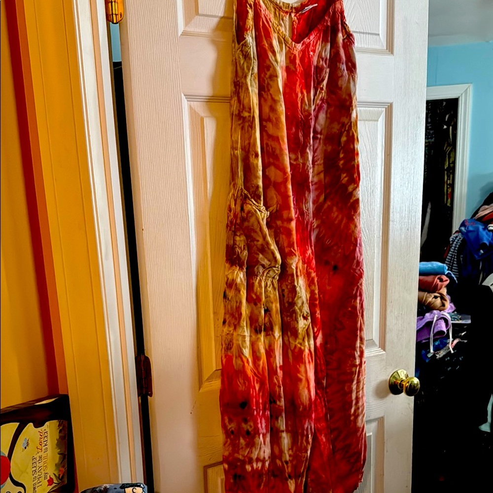 Vibrant Tie-Dye Overalls Pants